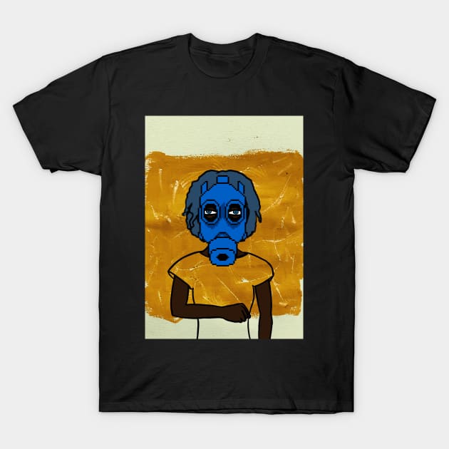 Indulge in NFT Character - FemaleMask Expressionist with Cartier Theme on TeePublic T-Shirt by Hashed Art